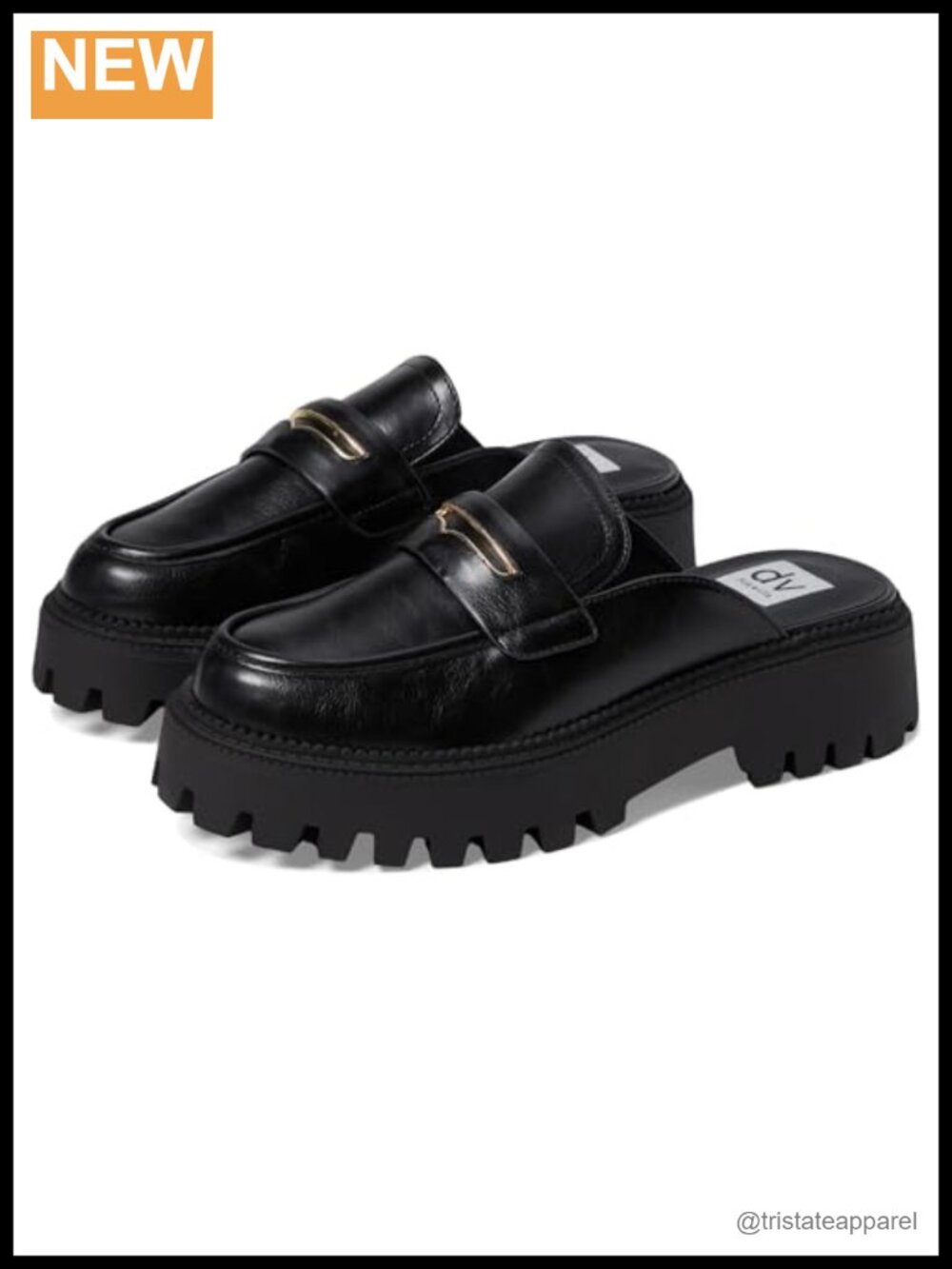 Lightweight Comfort Almond Toe Platform Loafers Pull-On Casual